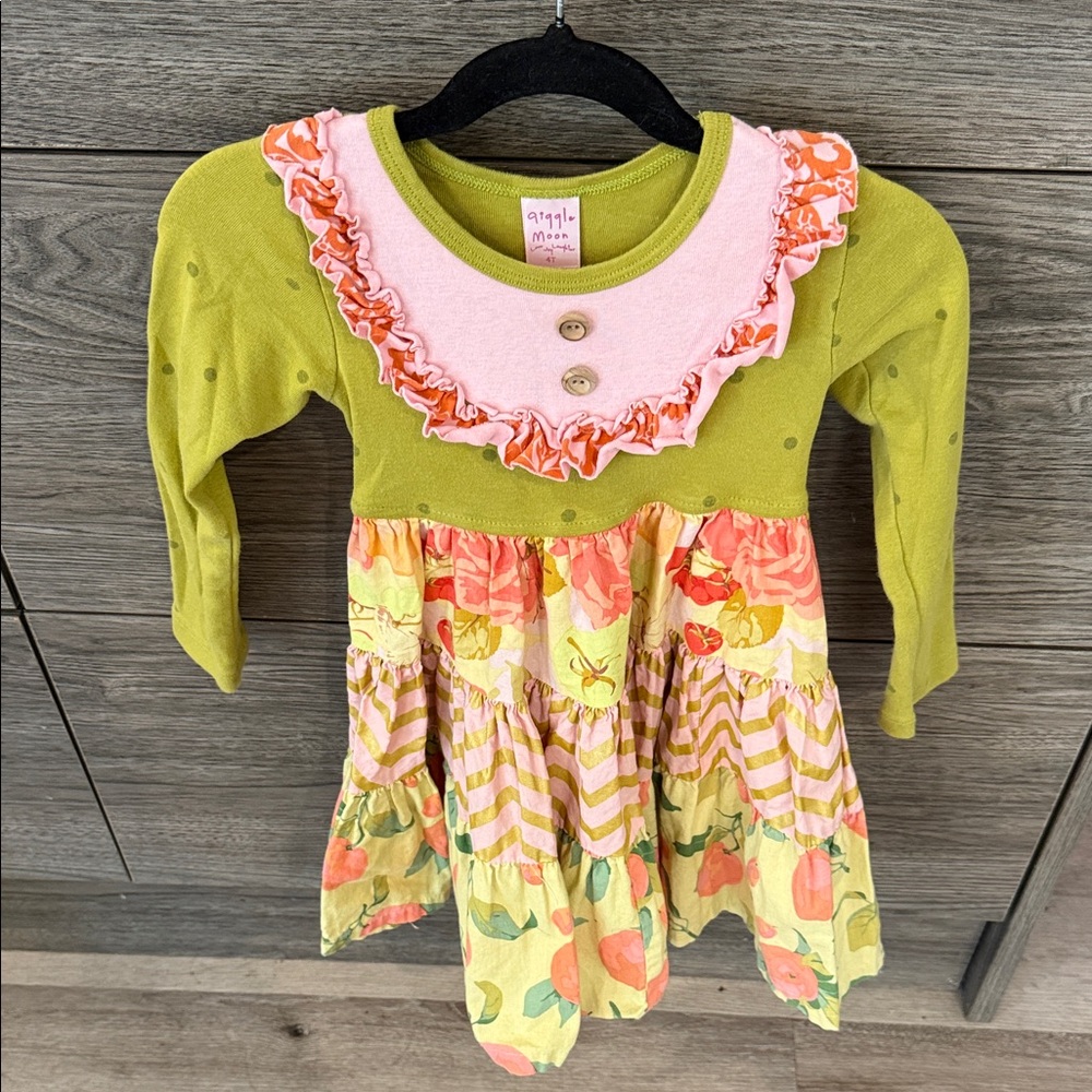 Giggle Moon Pink and Green Dress
